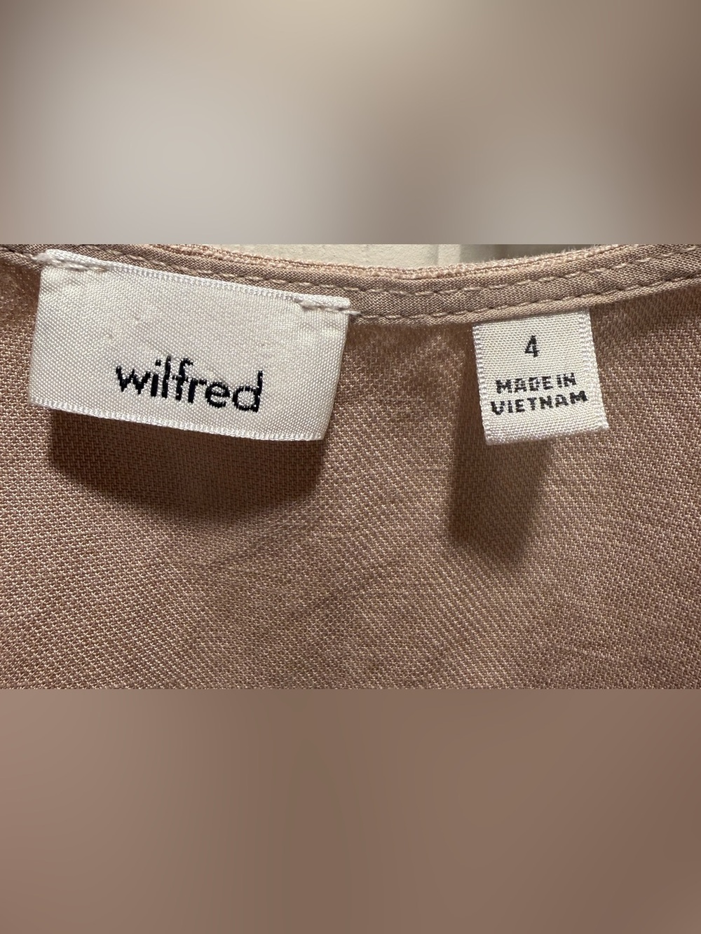 Wilfred by Aritzia Brax Linen Blend Wrap Jumpsuit Size 4 Beige Taupe Cutout Wide - Picture 7 of 10